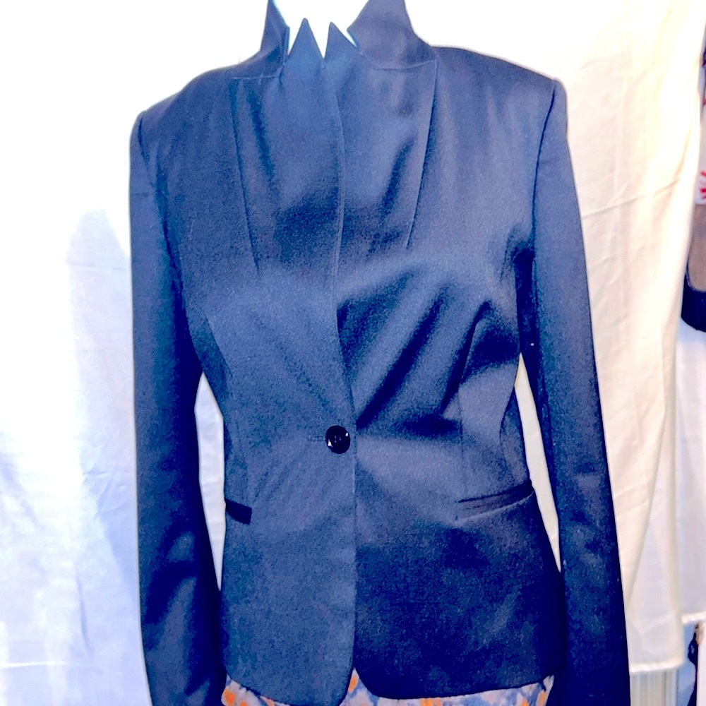 🔥NWOT🔥GLAMOUR🔥CAMPAIGN🔥by Fred Naggar Black Blazer/Swarovski Crystal Skull - Picture 4 of 14